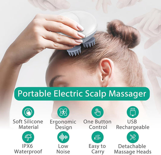 Electric Scalp Massager 4 Head Hair & Scalp Massage Brush
