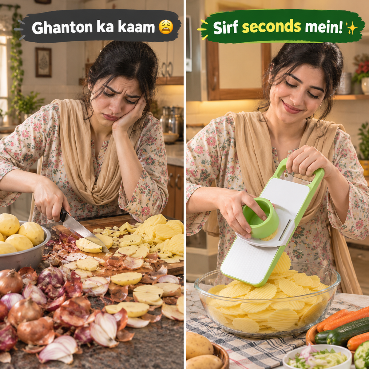 5 in 1 Vegetable Cutter & Grater – Slice, Shred & Peel in Seconds
