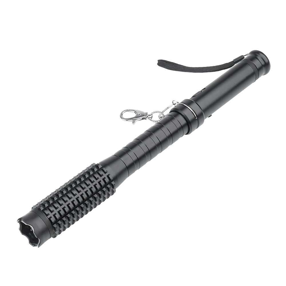 Strong light mace stick ball stick fire safety emergency multi-functional rechargeable bright flashlight Super Bright Telescopic Self-defense Flashlight