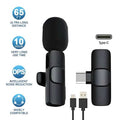 K8 Universal Plug Type-C Wireless Microphone with Mini Cable for Phone/Mobile Devices