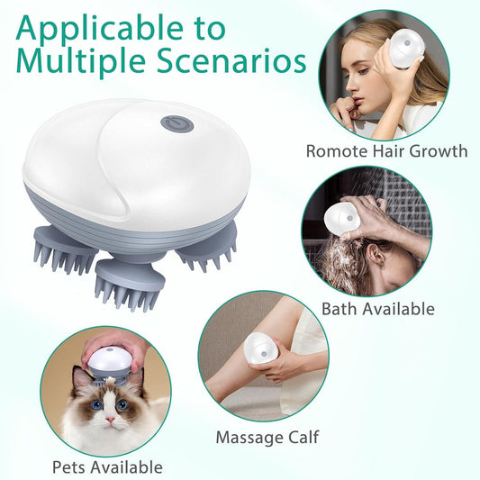 Electric Scalp Massager 4 Head Hair & Scalp Massage Brush