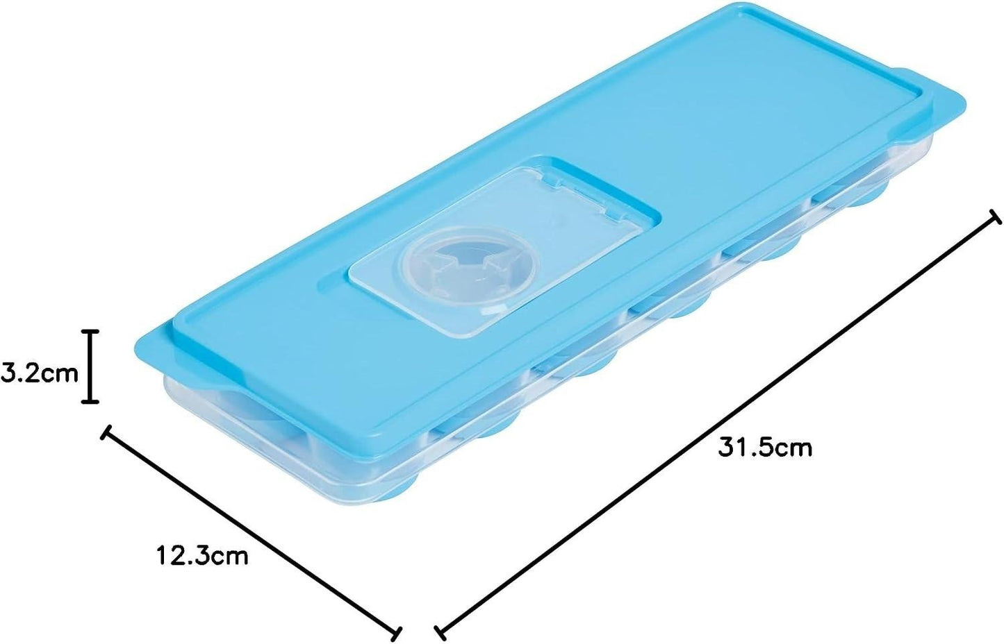 Ice Cube Tray with No Spill Removable Lid Quick and Easy Release Silicone Based Will Release Contents with Ease