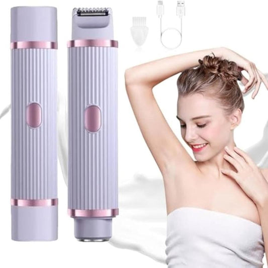 2 in 1 Dual Head Shaver Women Electric Bikini Trimmer Wet&Dry Use Hair Removal
