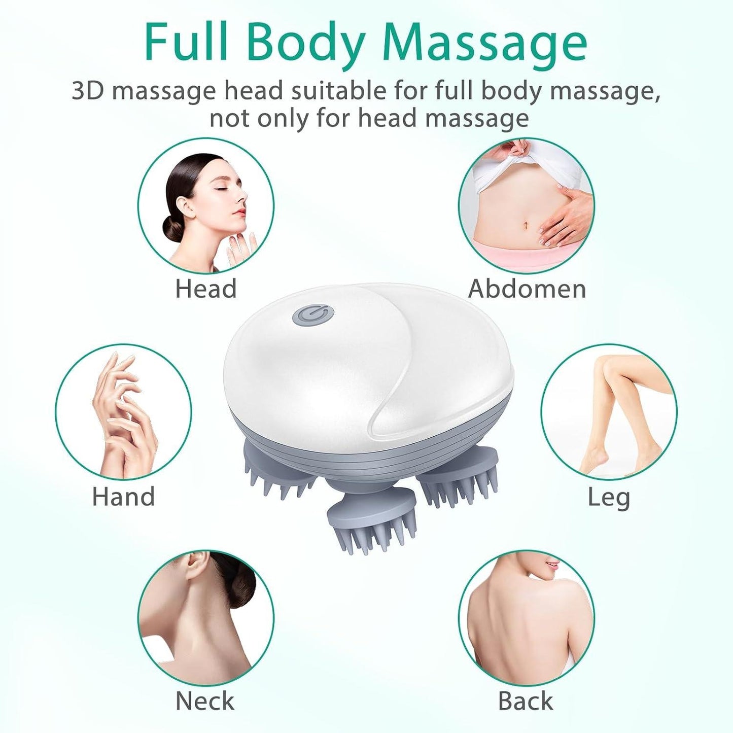 Electric Scalp Massager 4 Head Hair & Scalp Massage Brush